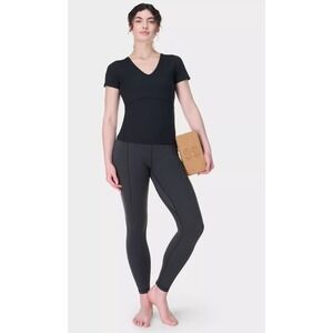 Sweaty Betty Super Soft‎ Yoga Leggings 7/8 Length High Waist XS Gray Yoga Lounge